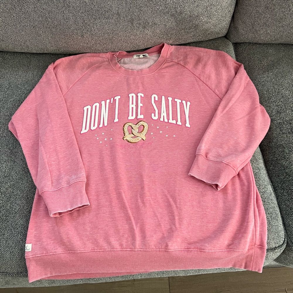 Simply Southern Pink 'Don't Be Salty' Sweatershirt
